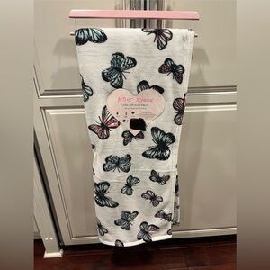 Betsey Johnson Plush Throw Blanket with Butterfly Design